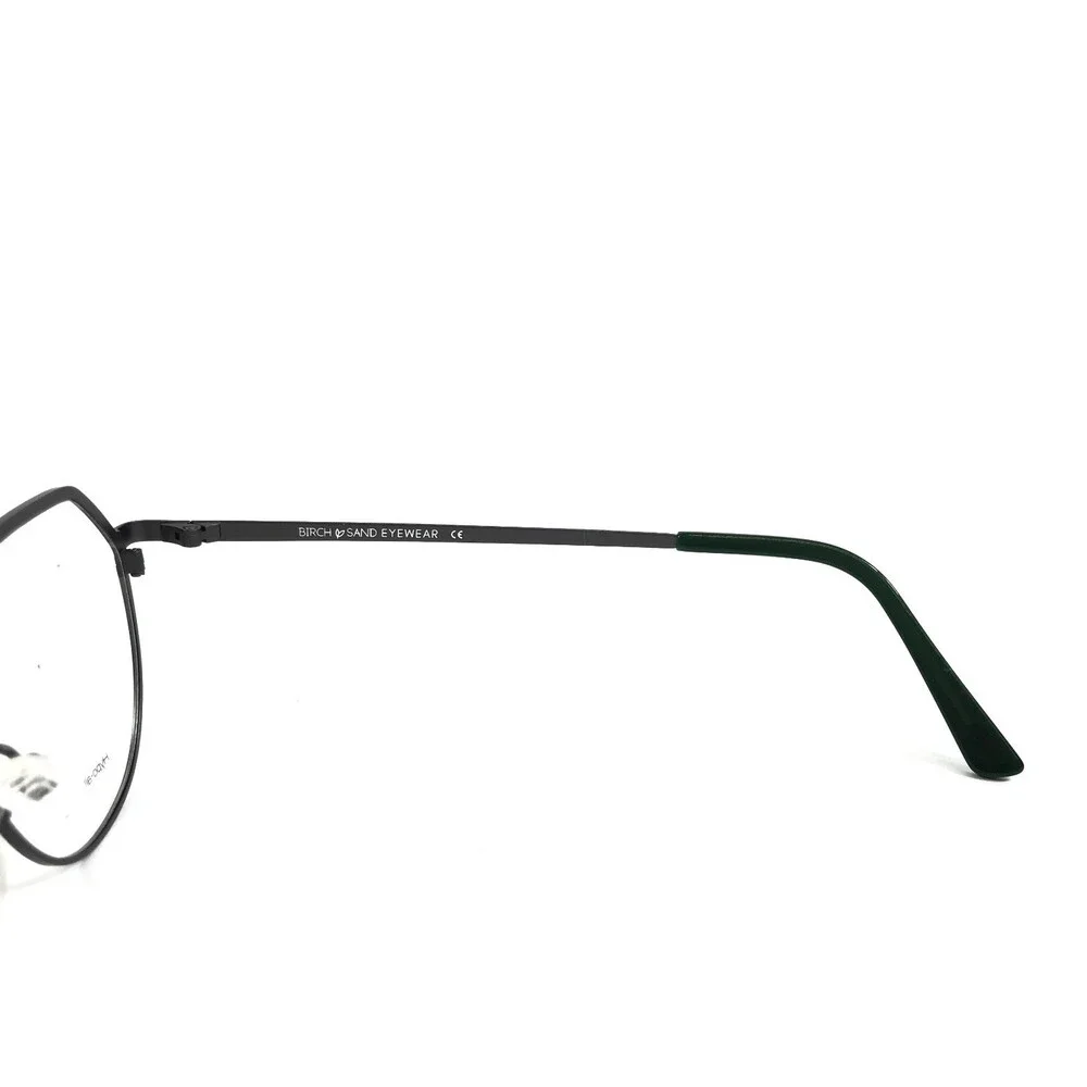 Birch Sand Eyewear Eyeglasses Frames 51017 C1 Black Aviator Full Rim 51-19-140